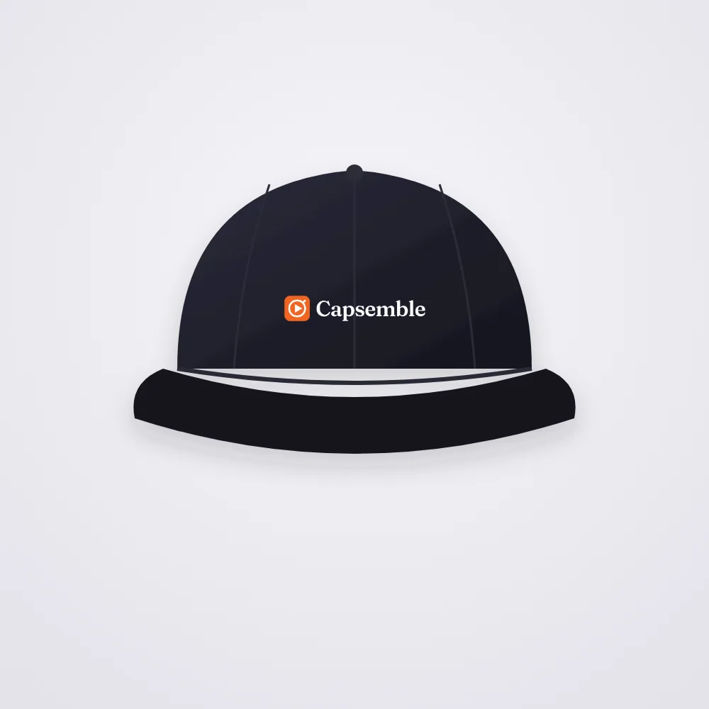 Embroidered cap with the Cap mark design