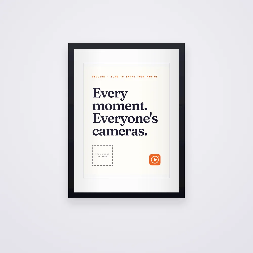 Framed print with the Welcome design