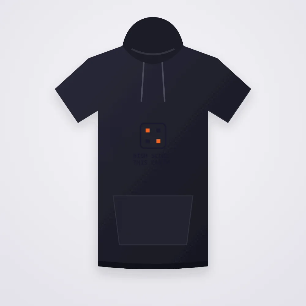 Printed hoodie with the Arcade A01 design